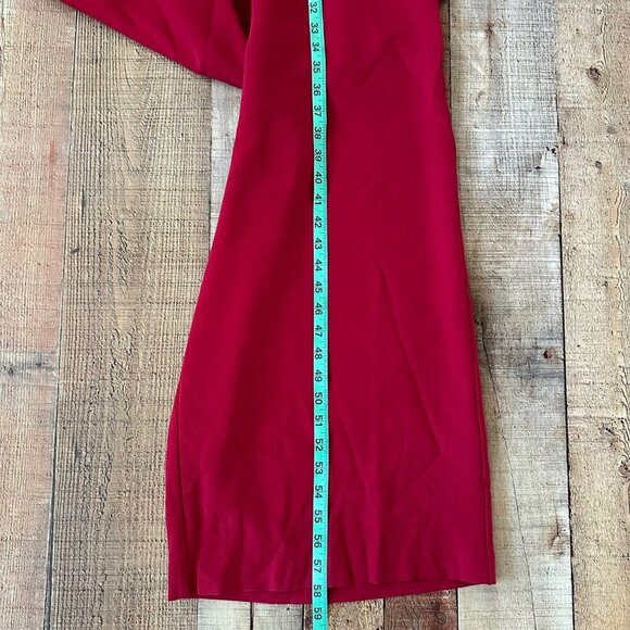 Red Julia Jordan Sleeveless Belted Jumpsuit With Wide Legs & Pockets - Picture 4 of 11
